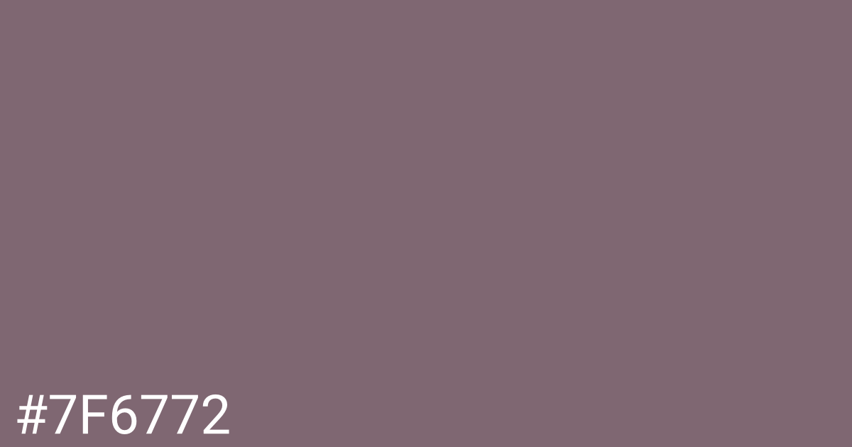 Hex color #7f6772 graphic