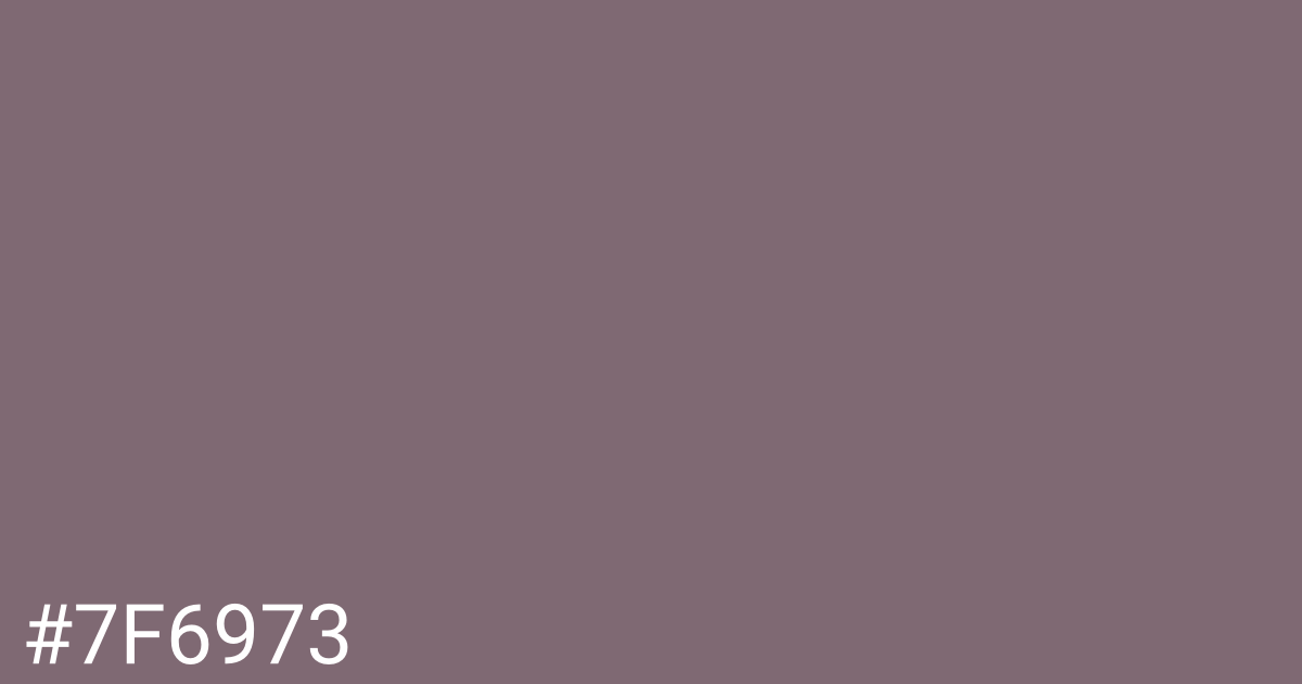 Hex color #7f6973 graphic