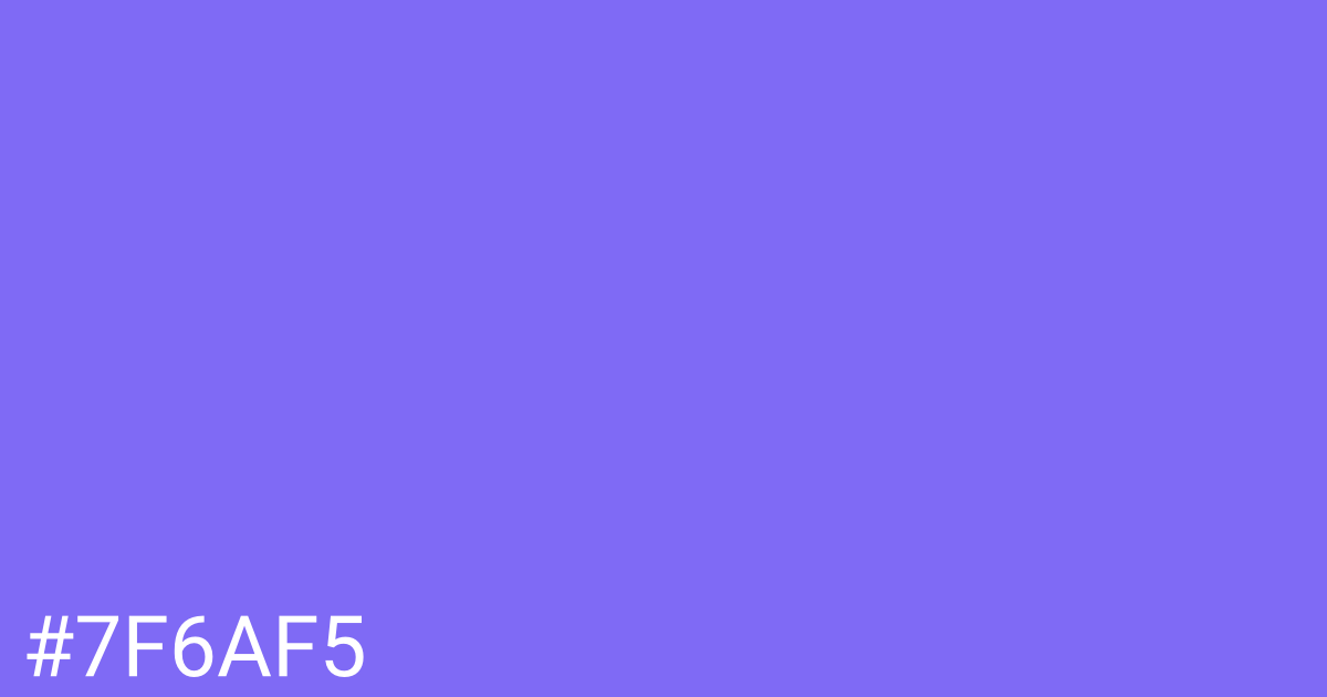 Hex color #7f6af5 graphic