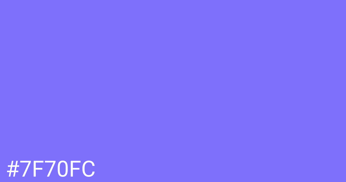 Hex color #7f70fc graphic