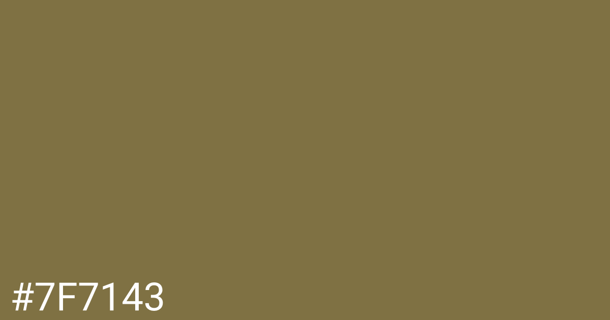 Hex color #7f7143 graphic