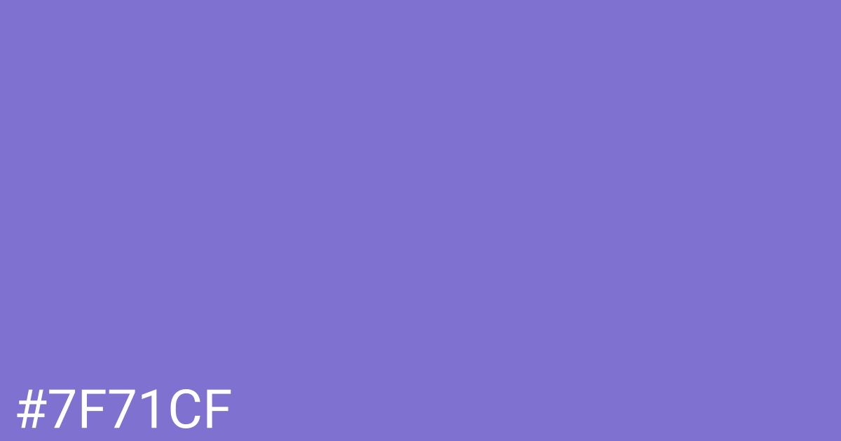 Hex color #7f71cf graphic