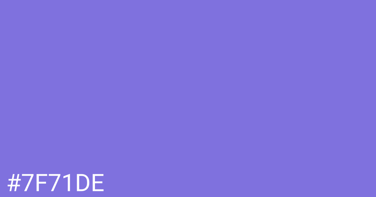 Hex color #7f71de graphic