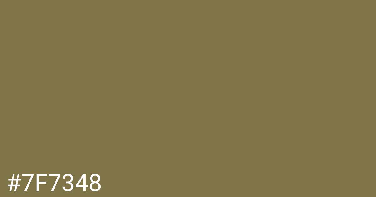 Hex color #7f7348 graphic