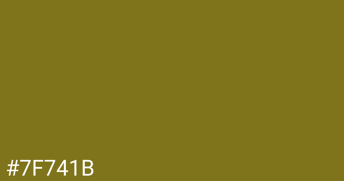 Hex color #7f741b graphic