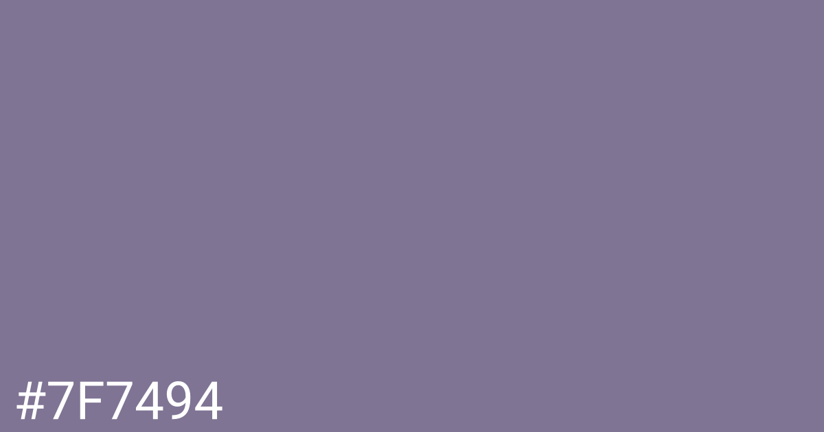 Hex color #7f7494 graphic