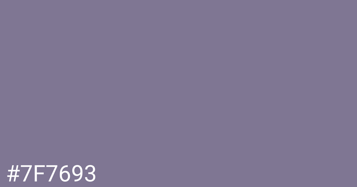 Hex color #7f7693 graphic