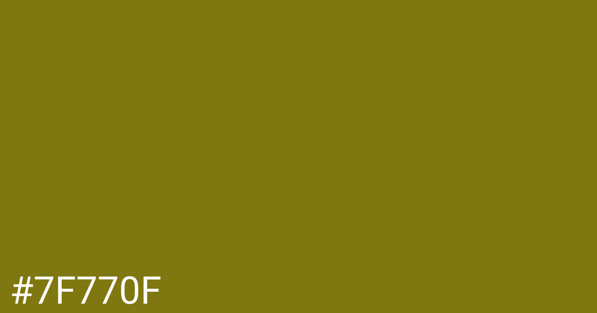 Hex color #7f770f graphic