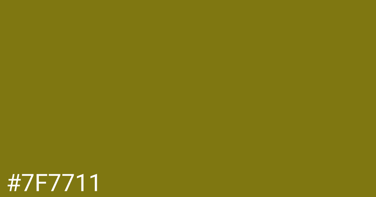 Hex color #7f7711 graphic