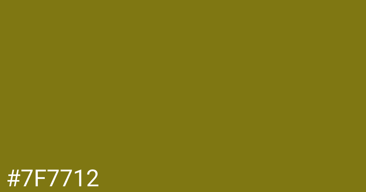 Hex color #7f7712 graphic