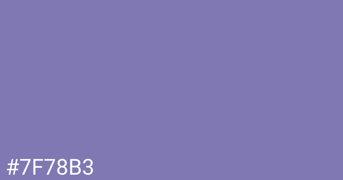 Hex color #7f78b3 graphic