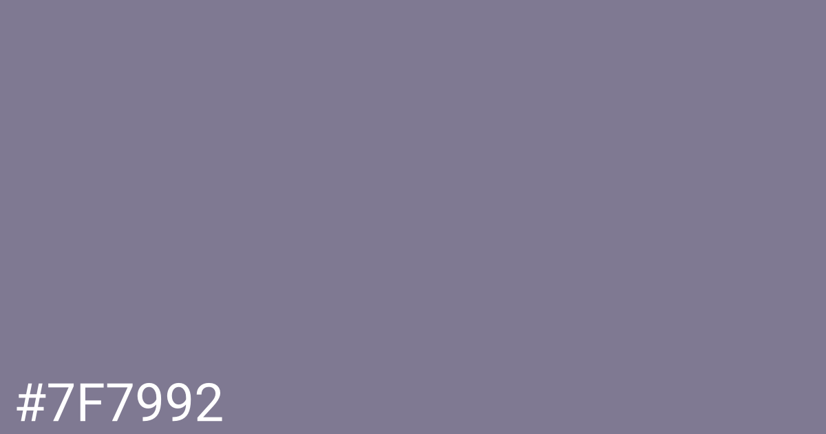 Hex color #7f7992 graphic