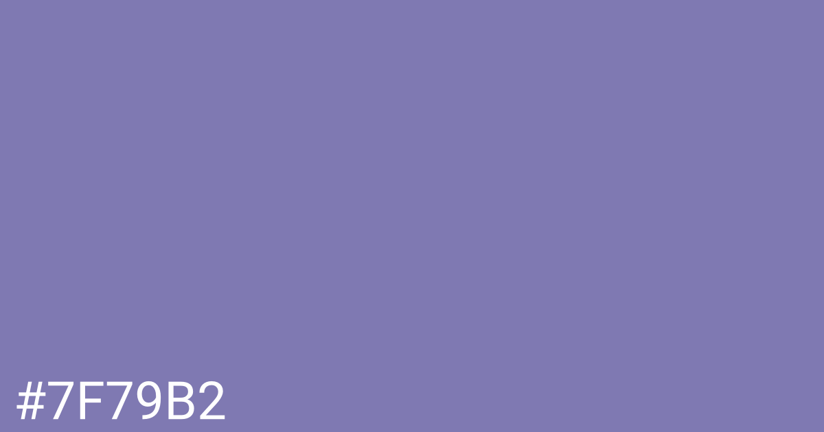 Hex color #7f79b2 graphic