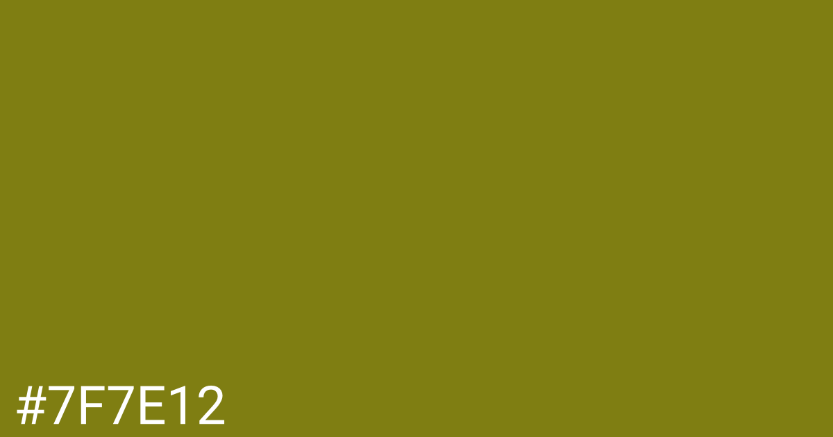 Hex color #7f7e12 graphic