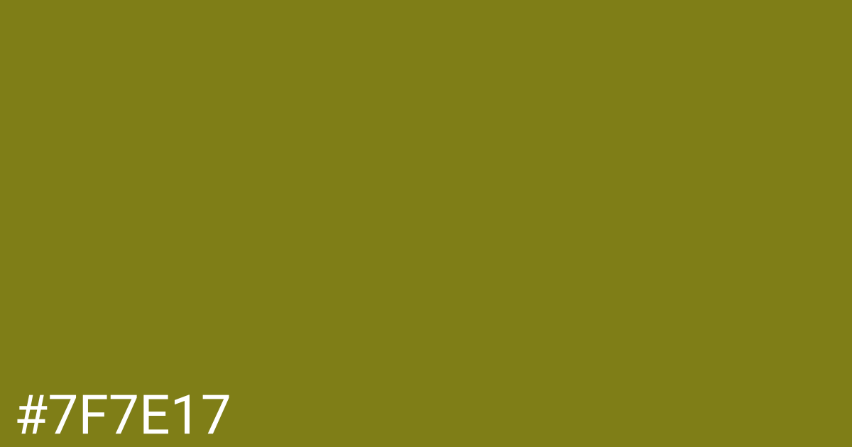 Hex color #7f7e17 graphic