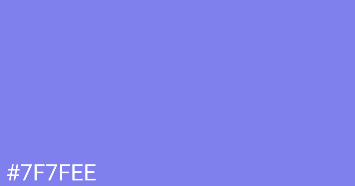 Hex color #7f7fee graphic