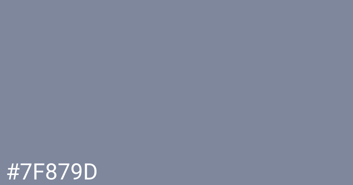 Hex color #7f879d graphic