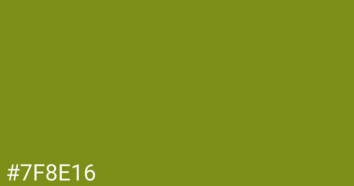Hex color #7f8e16 graphic