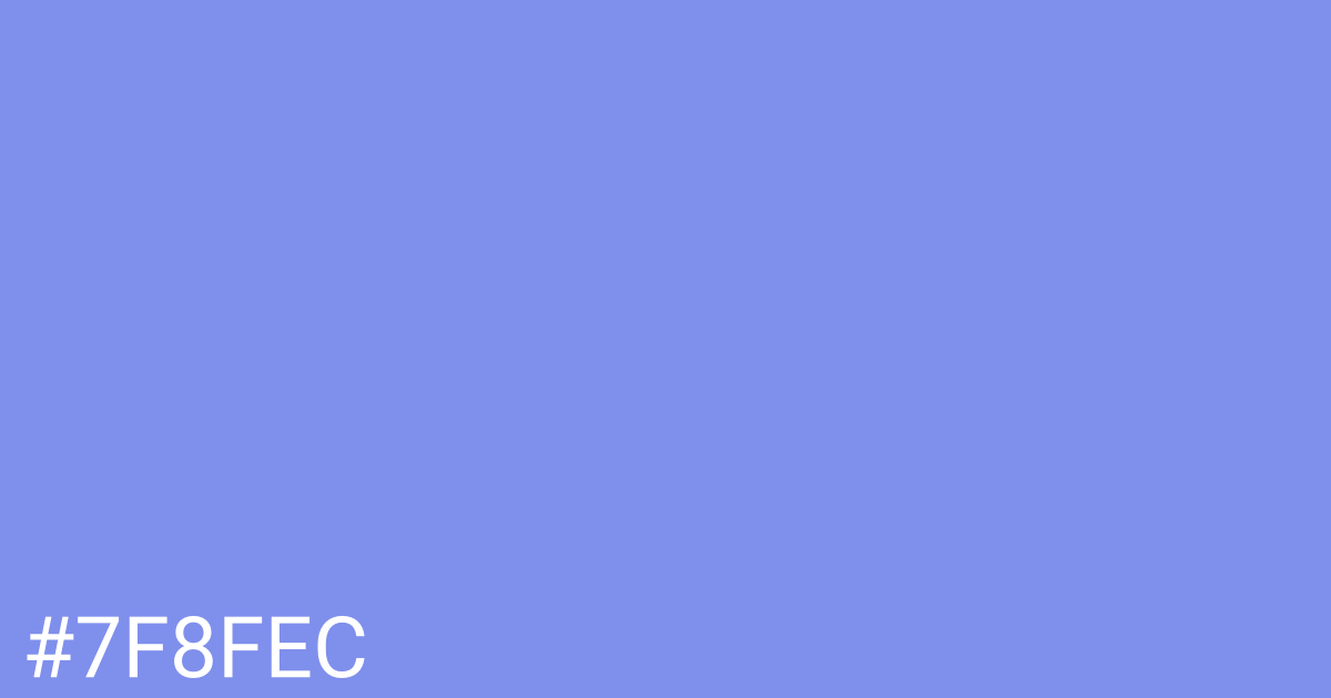 Hex color #7f8fec graphic
