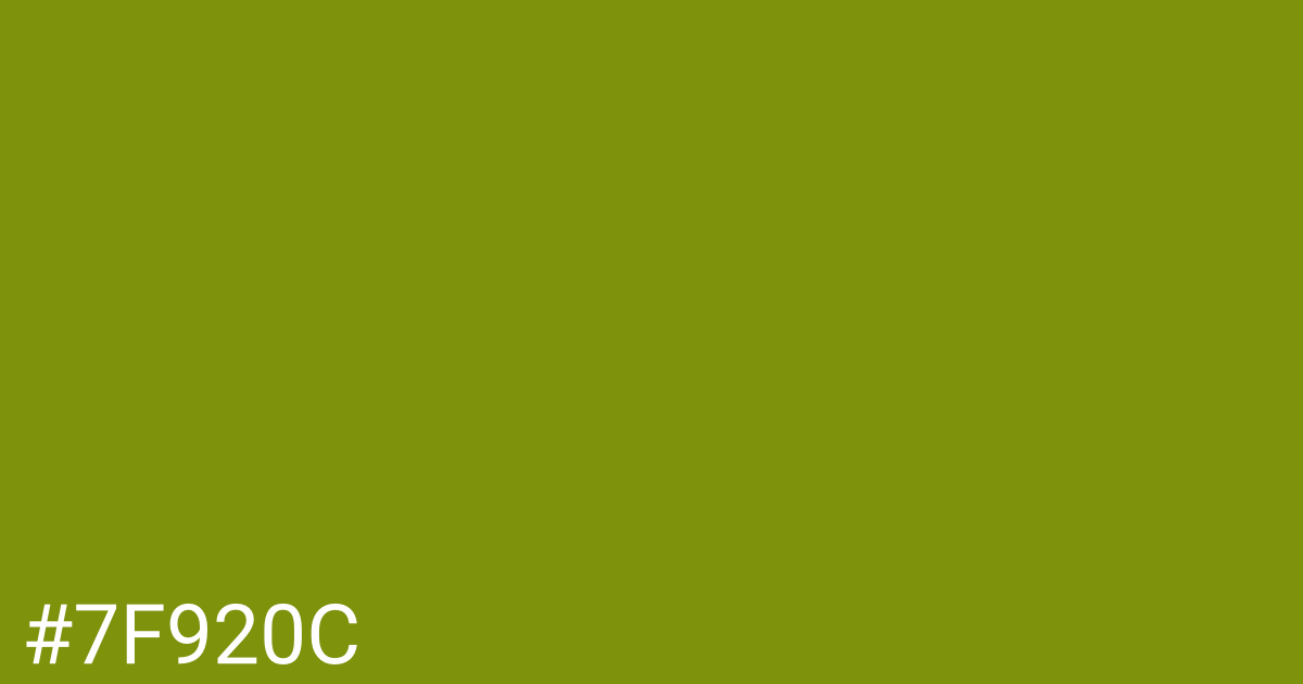 Hex color #7f920c graphic