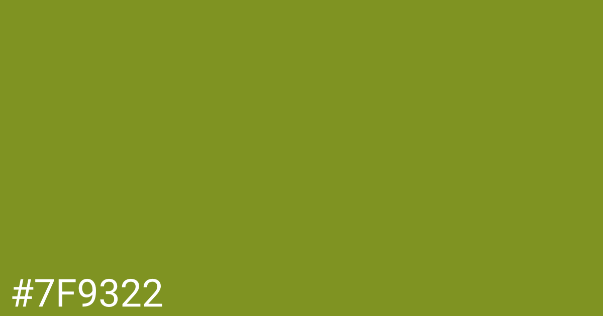 Hex color #7f9322 graphic