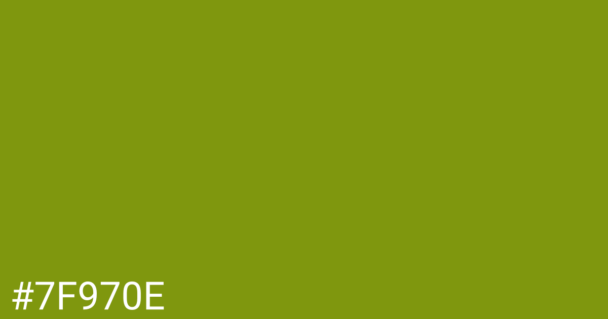 Hex color #7f970e graphic