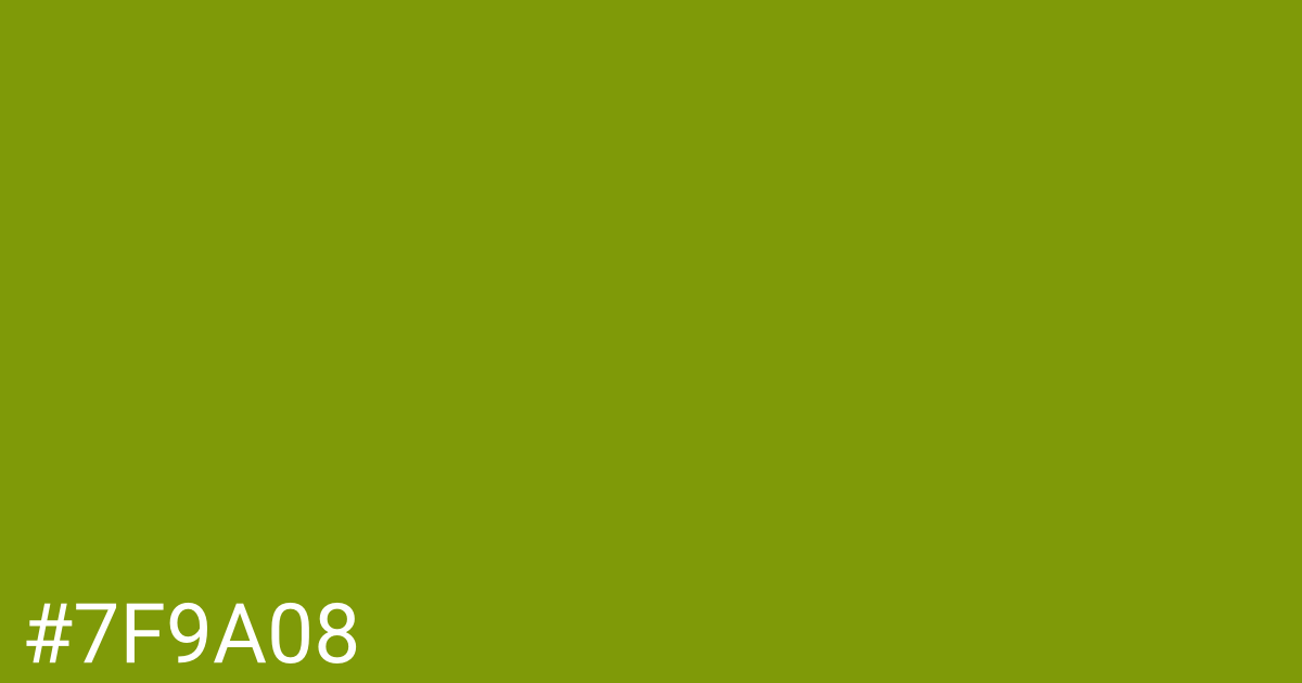 Hex color #7f9a08 graphic
