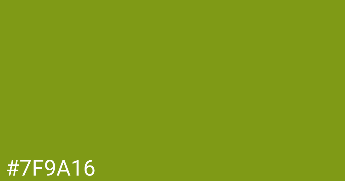 Hex color #7f9a16 graphic
