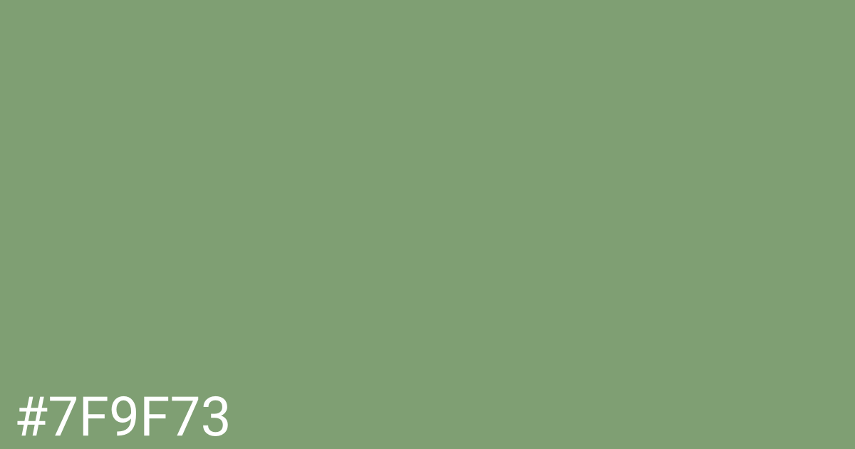 Hex color #7f9f73 graphic