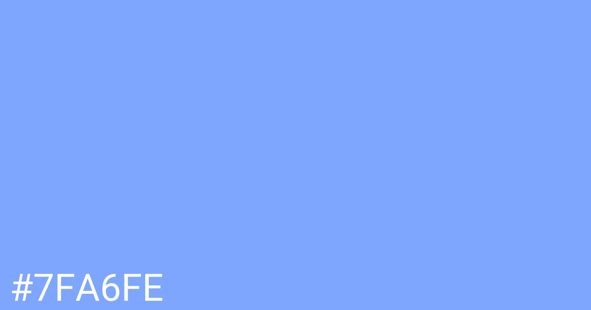 Hex color #7fa6fe graphic