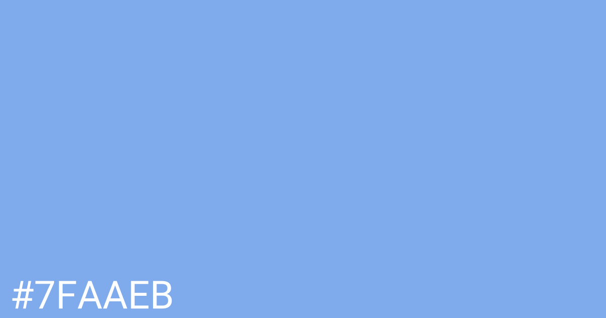 Hex color #7faaeb graphic