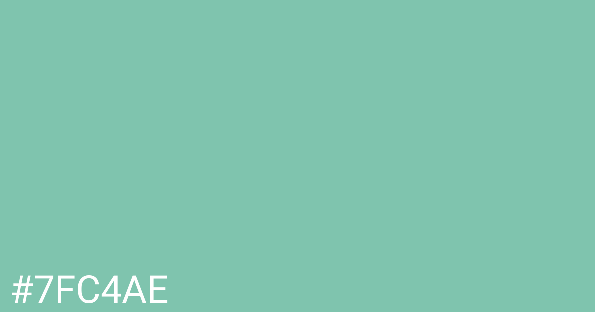 Hex color #7fc4ae graphic