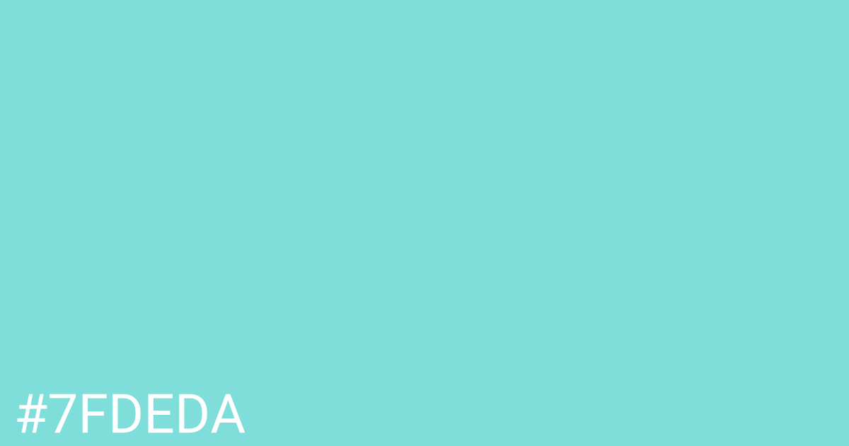 Hex color #7fdeda graphic