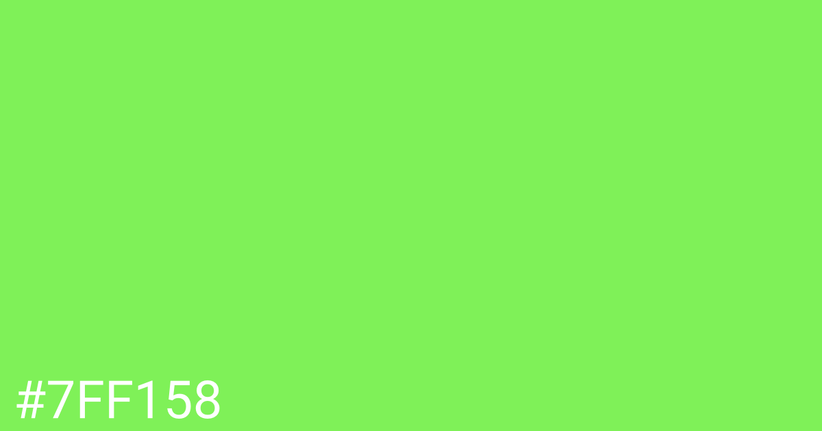 Hex color #7ff158 graphic