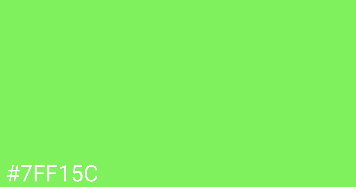 Hex color #7ff15c graphic