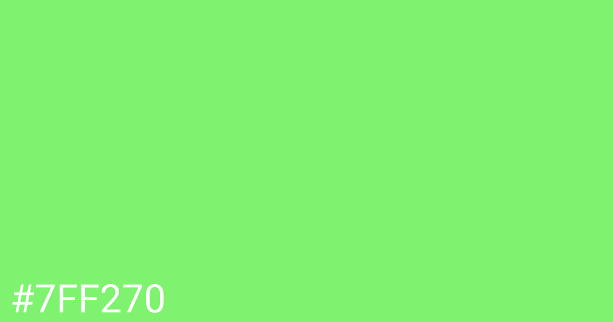 Hex color #7ff270 graphic