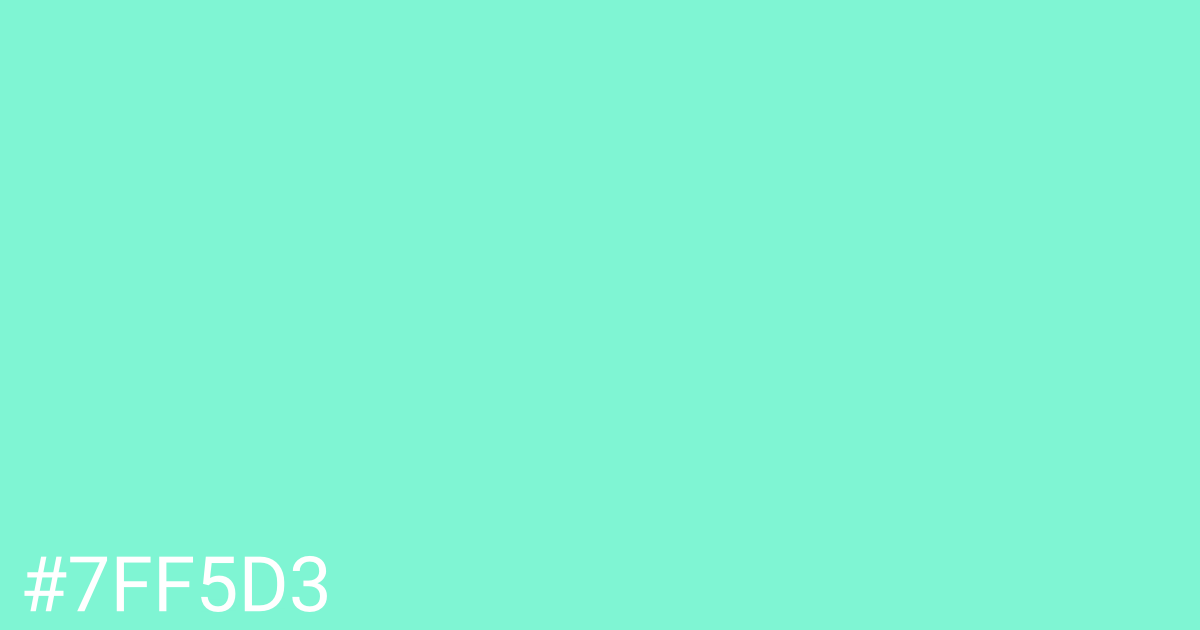 Hex color #7ff5d3 graphic
