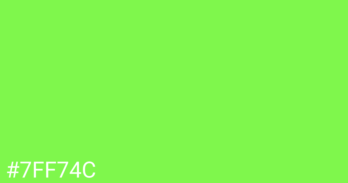 Hex color #7ff74c graphic