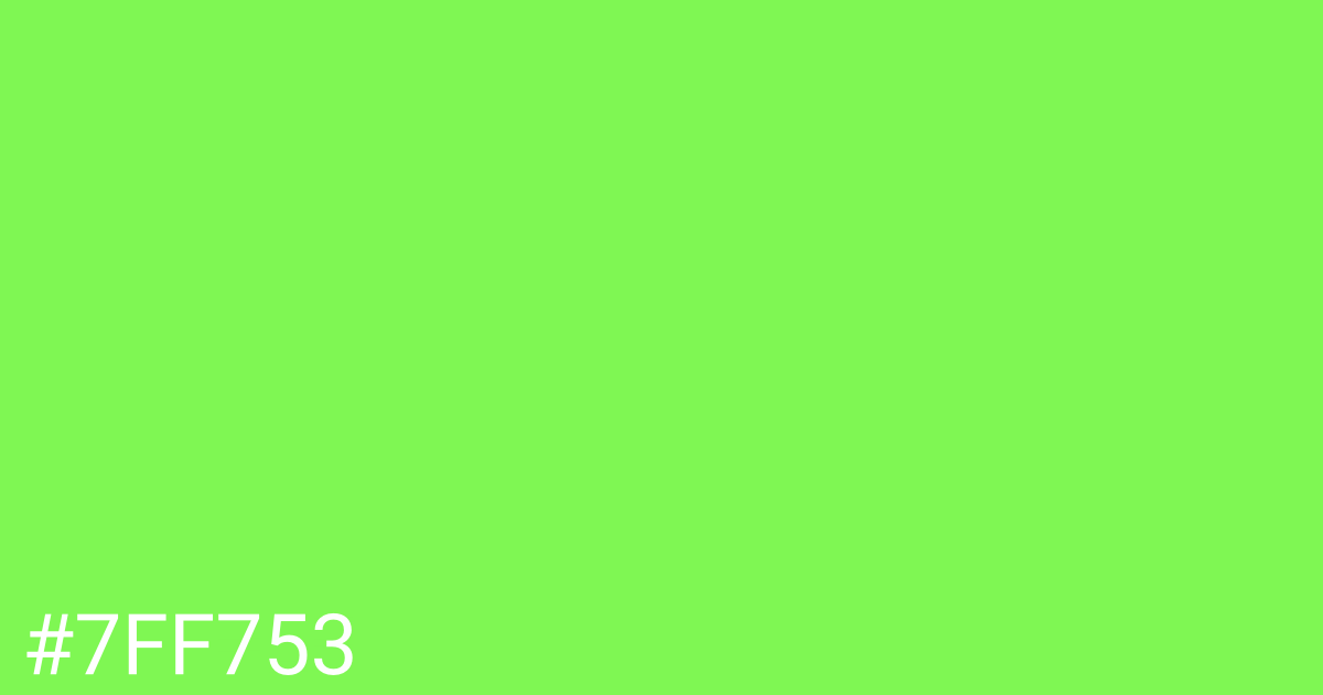 Hex color #7ff753 graphic