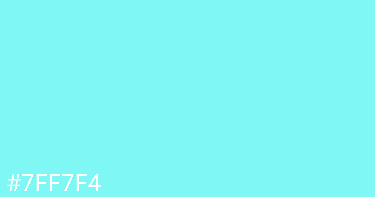 Hex color #7ff7f4 graphic