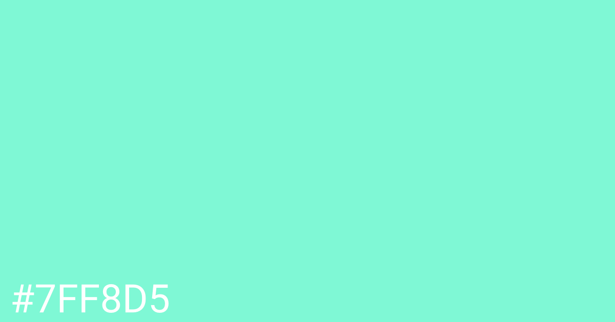 Hex color #7ff8d5 graphic