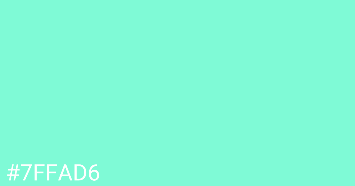 Hex color #7ffad6 graphic