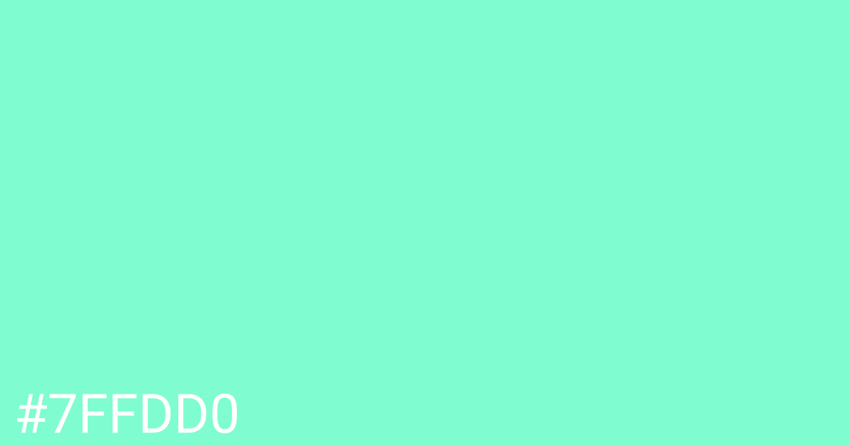 Hex color #7ffdd0 graphic