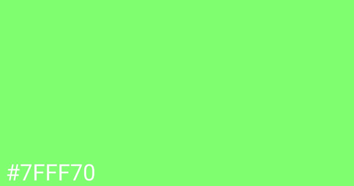 Hex color #7fff70 graphic