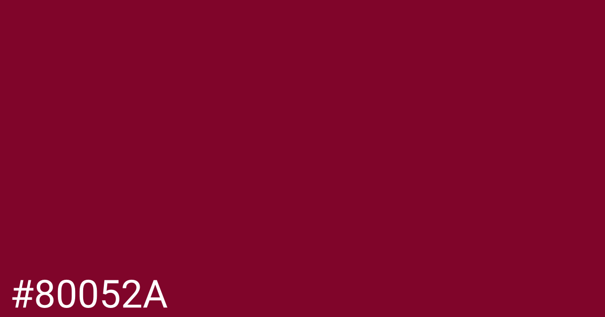 Hex color #80052a graphic