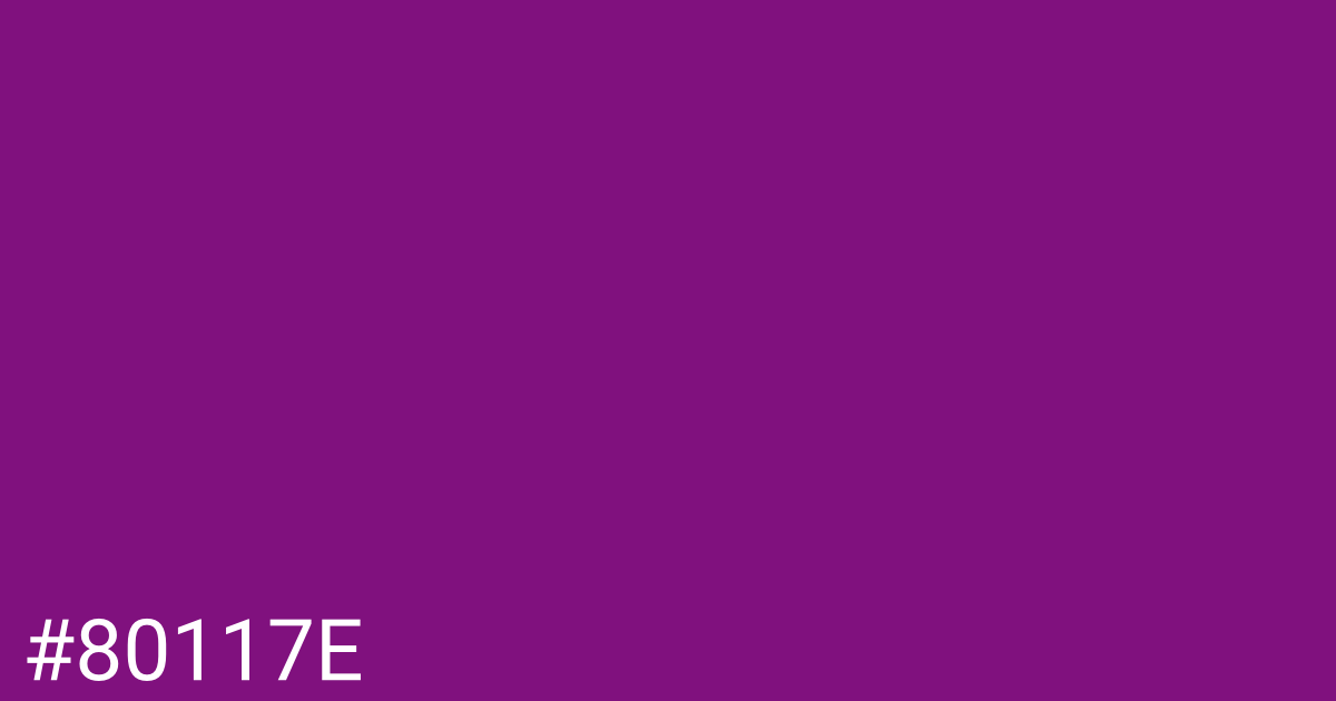 Hex color #80117e graphic