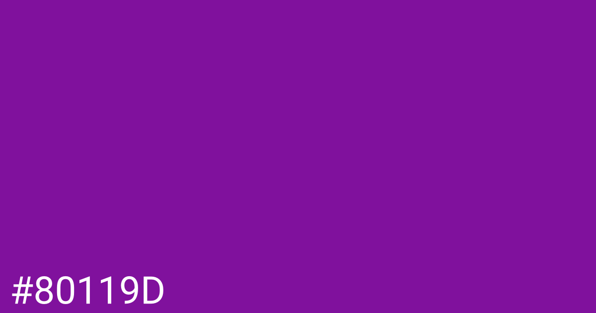 Hex color #80119d graphic
