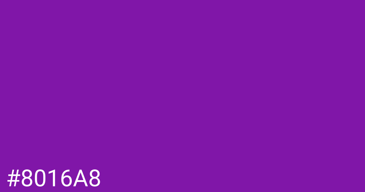 Hex color #8016a8 graphic