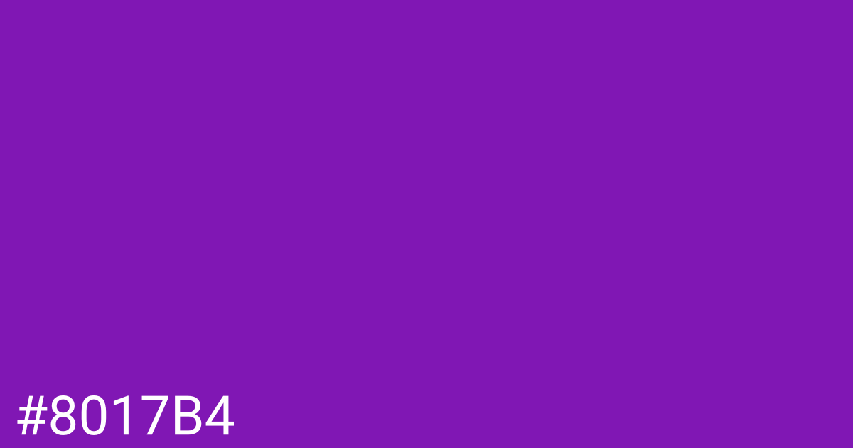 Hex color #8017b4 graphic