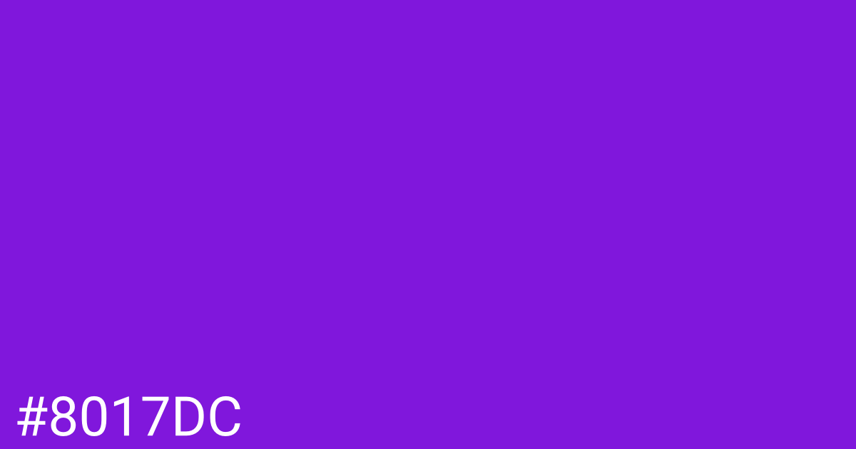 Hex color #8017dc graphic